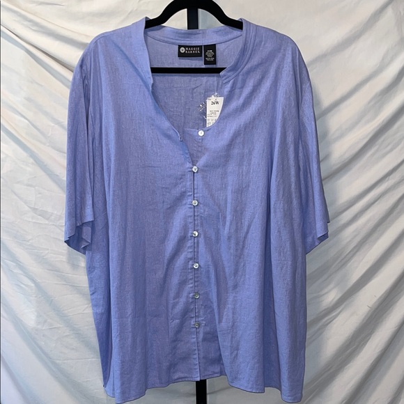 Maggie Barnes Tops - NWT Maggie Barnes Blue Button Down Blouse (BG2)